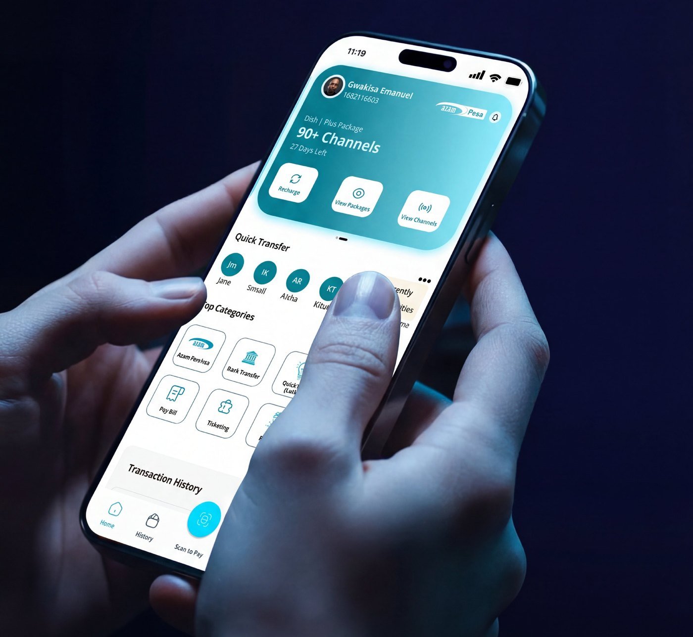 Azam Pesa app concept